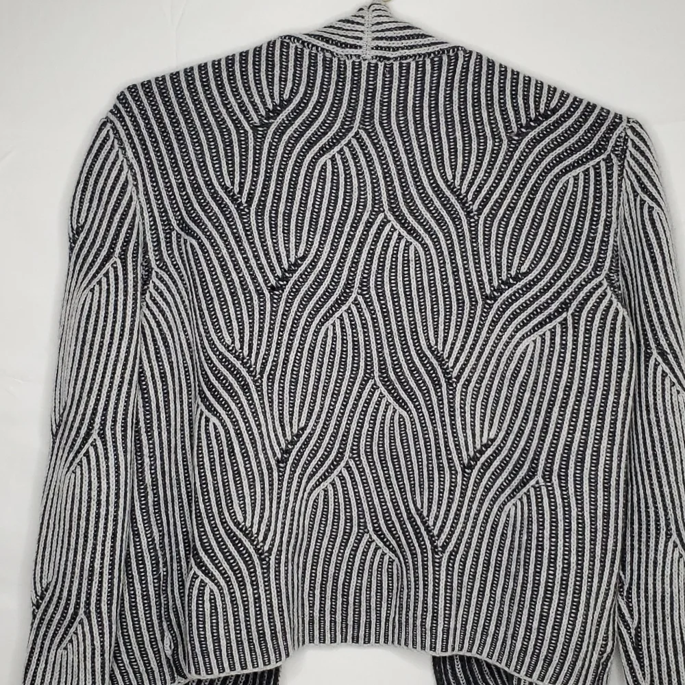 Bartolini Cashmere Wool Blend Cardigan Size L Made in Italy Open Front Sweater - Picture 5 of 12